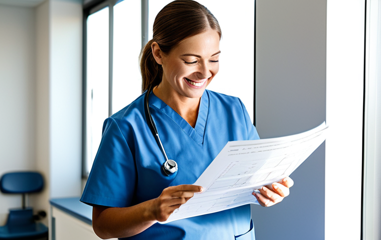 **
"A compassionate occupational therapist, fully clothed in professional attire, reviewing a patient's chart in a bright and modern clinic. Sunlight streams through the window. The therapist is smiling gently, demonstrating empathy. Safe for work, appropriate content, perfect anatomy, natural proportions, professional, modest, family-friendly."
**