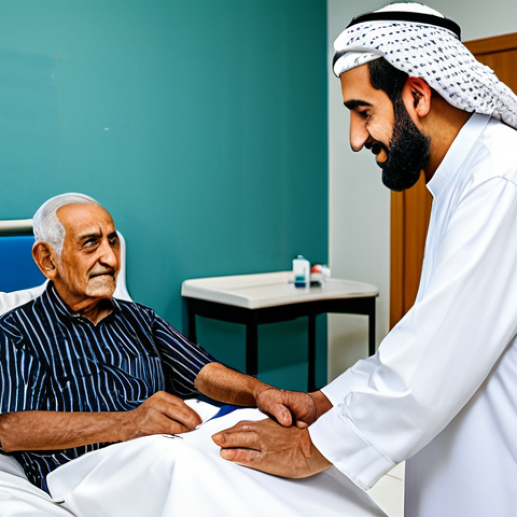 작업치료사의 환자 간호 지원 사례 - **Occupational Therapist assisting elderly man:** "A fully clothed, respectful occupational therapis...