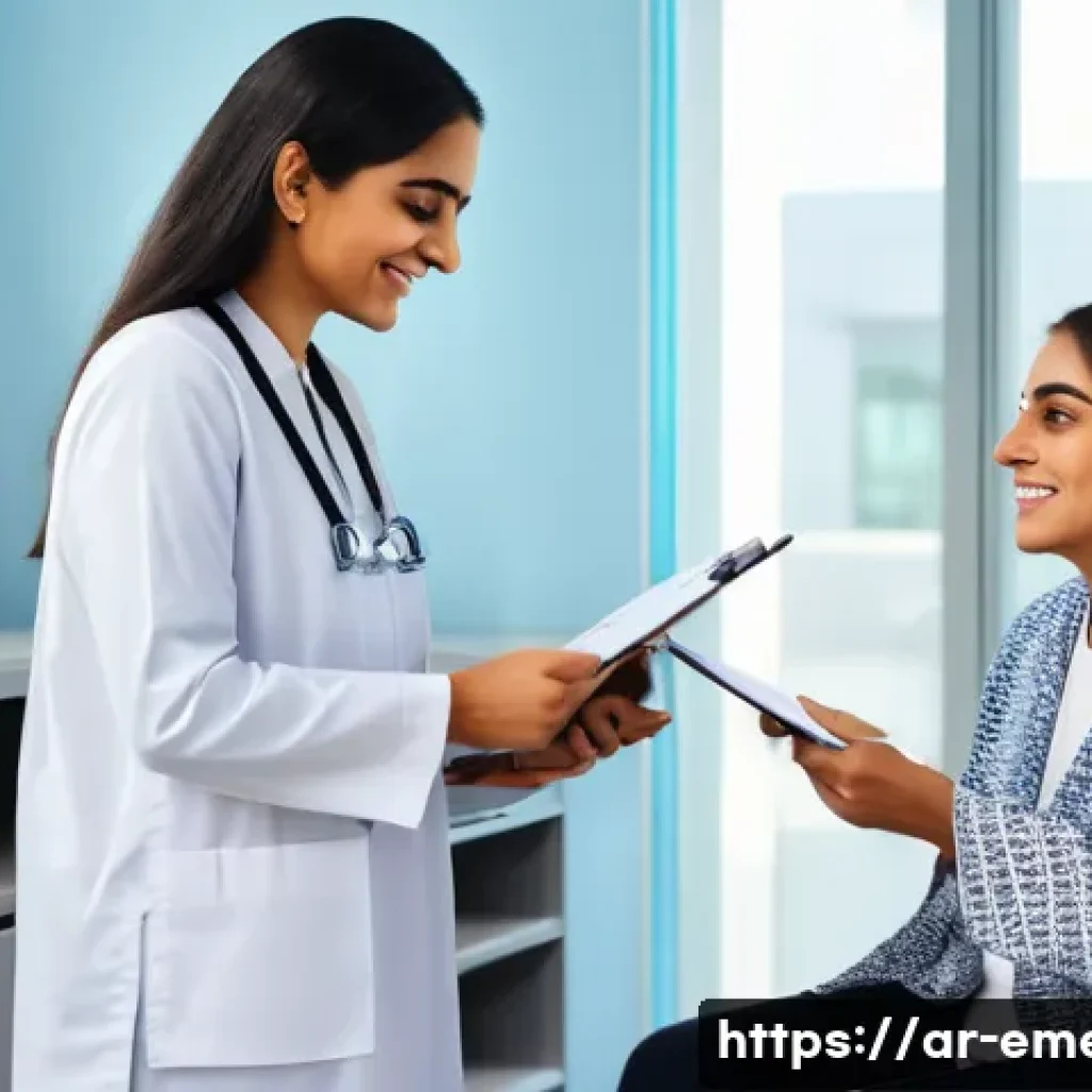 작업치료사로 성공하는 비법 - A professional occupational therapist in a modern clinic setting, engaging warmly with an adult Midd...