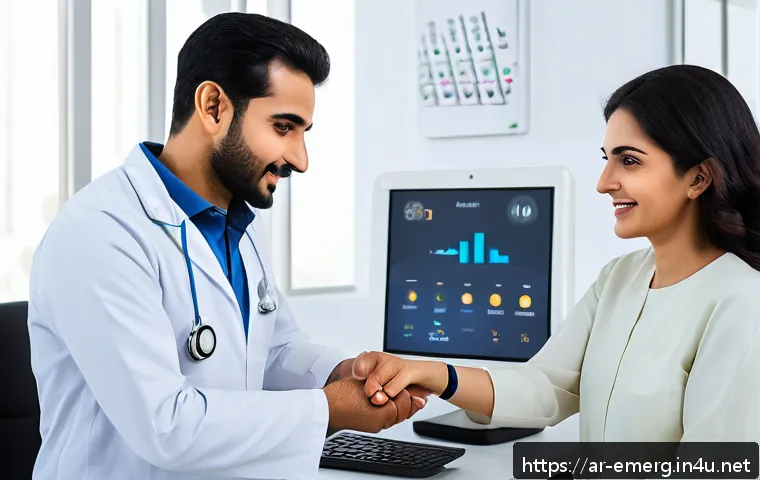 작업치료사의 최신 의료 소프트웨어 사용 - A modern occupational therapy clinic in Riyadh, Saudi Arabia, showcasing an Arab male therapist wear...
